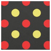 Zwart Rood Geel Stippen Design Stof (Close Up)