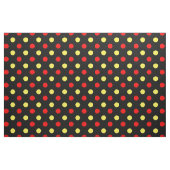 Zwart Rood Geel Stippen Design Stof (Fat Quarter)