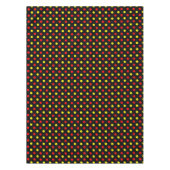 Zwart Rood Geel Stippen Design Tafelkleed (Voorkant)