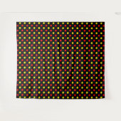 Zwart Rood Geel Stippen Design  Wandkleed (Voorkant (horizontaal))