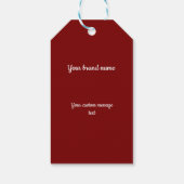 Zwart & Rood geometrisch patroon Kerst labels Cadeaulabel (Achterkant)