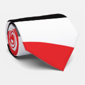 Zwart Rood Geometrisch Stropdas (Opgerold)