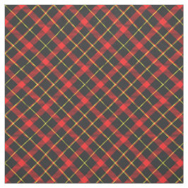 Zwart-rood geplakt patroon Tartan Stof