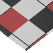 Zwart rood geplakt tablet Tablecloth modern design Tafelkleed (Gekanteld)
