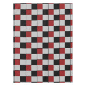 Zwart rood geplakt tablet Tablecloth modern design Tafelkleed (Voorkant)