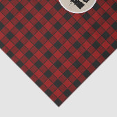 Zwart & rood geruit grunge-monograminitiaal tissuepapier (Detail)