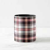 Zwart rood geruit patroon mok (Midden)