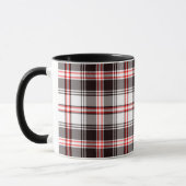 Zwart rood geruit patroon mok (Links)