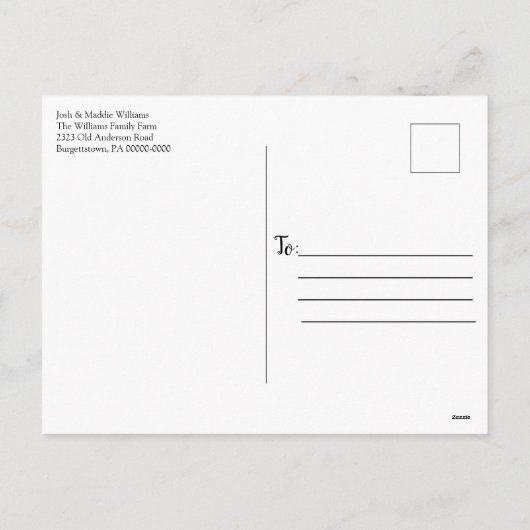 Zwart & rood geruit rustieke feestdagenfeest feestdagenkaart (Achterkant)