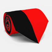Zwart & rood gespleten kleur stropdas (Opgerold)