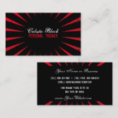 Zwart-rood-gestroomt bruiskast Aangepaste kaarten Visitekaartje (Voorkant / Achterkant)