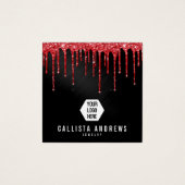 Zwart rood glitter-schijven Logo, Kaart voor beeld (Voorkant)