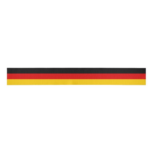 Zwart Rood Goud Duitse vlag kleuren 3 inch Grosgrain Lint (Voorkant)