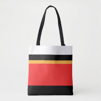 Zwart Rood Goud Kleur Blok Tote Bag