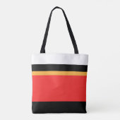 Zwart Rood Goud Kleur Blok Tote Bag (Achterkant)