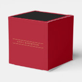 Zwart Rood Goud Kleuren Professioneel Chique Minim Bedankdoosjes (Achterkant)