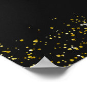 Zwart Rood & Goud Zwart Vrijdag Retail Sale Advert Poster (Hoek)