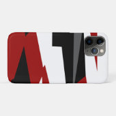 Zwart rood grijs en wit Case-Mate iPhone case (Achterkant (horizontaal))