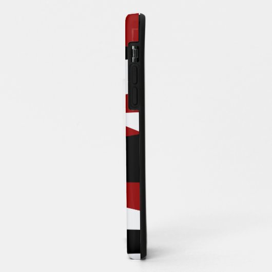 Zwart rood grijs en wit Case-Mate iPhone case (Achterkant/links)