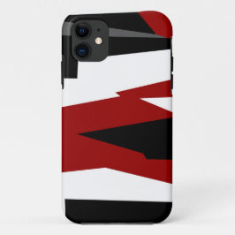 Zwart rood grijs en wit Case-Mate iPhone case