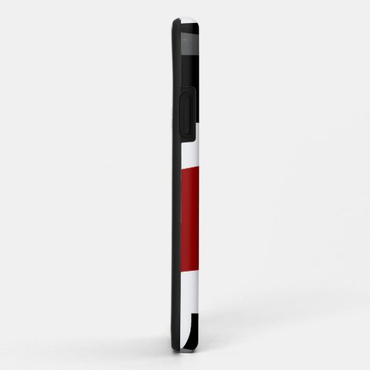 Zwart rood grijs en wit Case-Mate iPhone case (Achterkant/rechts)