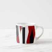 Zwart rood grijs en wit espresso kop (Rechts)