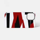 Zwart rood grijs en wit iPhone hoesje (Achterkant horizontaal)