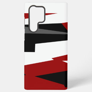 Zwart rood grijs en wit samsung galaxy hoesje