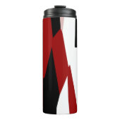 Zwart rood grijs en wit thermosbeker (Voorkant)