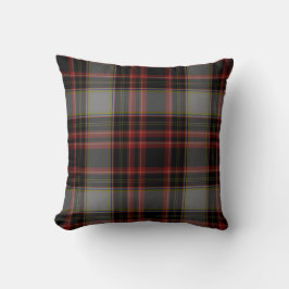 Zwart rood grijs Geel Gold Tartan Pset Kussen