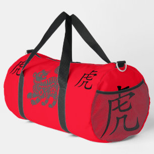 Zwart, Rood, Grijs, Jaar van Tijger Chinese Zodiac Plunjezak