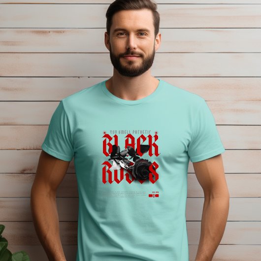 Zwart rood grijs Je smint zielige zwarte Rozen T-shirt