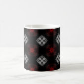Zwart Rood Grijs Patroon Mok (Center)