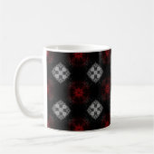 Zwart Rood Grijs Patroon Mok (Links)