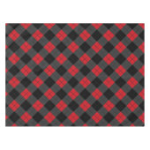 Zwart, Rood & Grijs Plaid - Gecontroleerd Tafelkleed (Voorkant (Horizontaal))