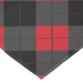 Zwart, Rood & Grijs Plaid - Gecontroleerd Tafelkleed (Gekanteld)