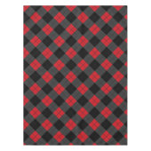 Zwart, Rood & Grijs Plaid - Gecontroleerd Tafelkleed (Voorkant)