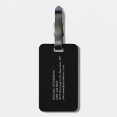 Zwart Rood Grijs Script Custom Name Bag Label Bagagelabel (Achterkant verticaal)