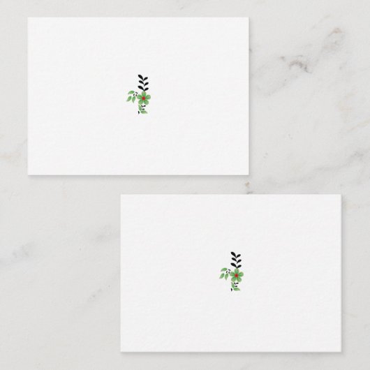 Zwart, Rood, Groen Clip Art Design Plaatskaartje (Voorkant / Achterkant)