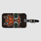Zwart, Rood, Groen en Wit design Bagagelabel (Voorkant (horizontaal))