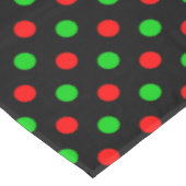 Zwart Rood Groen Stippen Design Tafelkleed (Gekanteld)