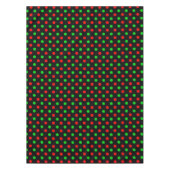Zwart Rood Groen Stippen Design Tafelkleed (Voorkant)