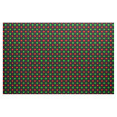 Zwart rood groen stippen ontwerp stof (Yard (91,4 cm))