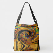 Zwart, rood, groen wervelpatroon Tas (Voorkant)