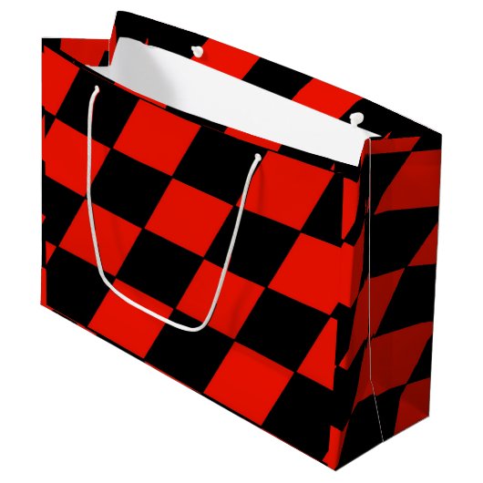 Zwart-rood Groot Cadeauzakje (Voorkant Gekanteld)