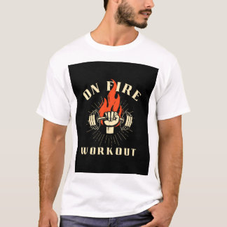 Zwart & Rood Grunge Fitness T-Shirt – Workout stij