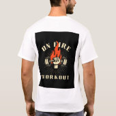 Zwart & Rood Grunge Fitness T-Shirt – Workout stij (Achterkant)