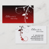 Zwart rood haar/Nail Salon visitekaartje (Voorkant / Achterkant)