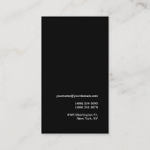 Zwart Rood Handschrift Monogram Naam Minimalist Visitekaartje (Achterkant)