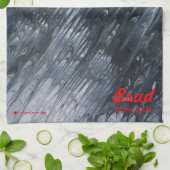 Zwart rood hart Minimale originele tuinkit Theedoek (Gevouwen)